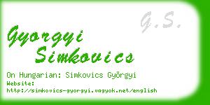 gyorgyi simkovics business card